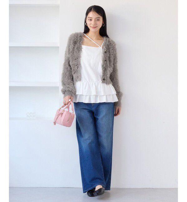 VIS「ラビットライクVネックカーディガン/イージーケア・WEB限定カラー」|カーディガン|