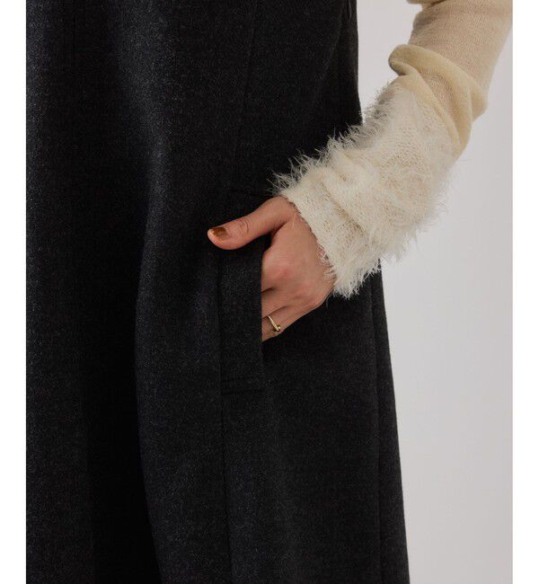 VIS「シャギーVネックミニ丈ジャンパースカート」|ワンピース|