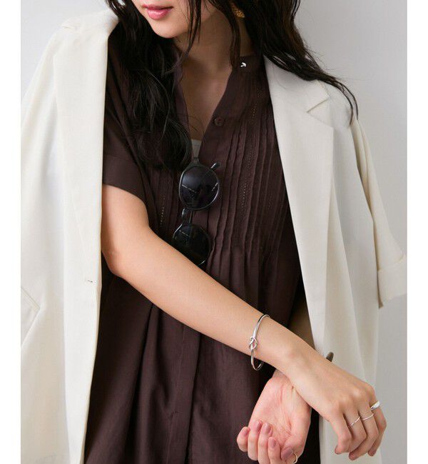 VIS「気流染めピコピンタック半袖ブラウス/イージーケア・接触冷感」|シャツ・ブラウス|