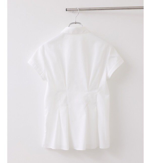 VIS「ウエストタックペプラム半袖シャツブラウス」|シャツ・ブラウス|