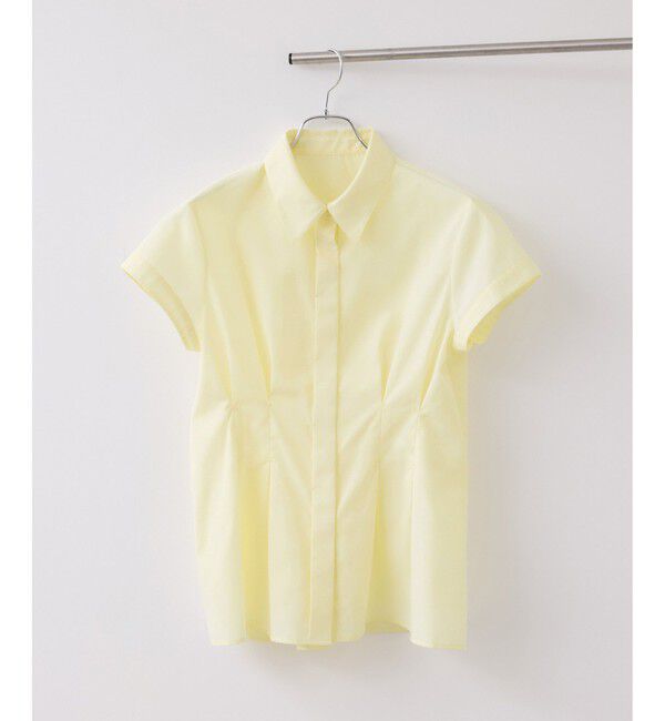 VIS「ウエストタックペプラム半袖シャツブラウス」|シャツ・ブラウス|