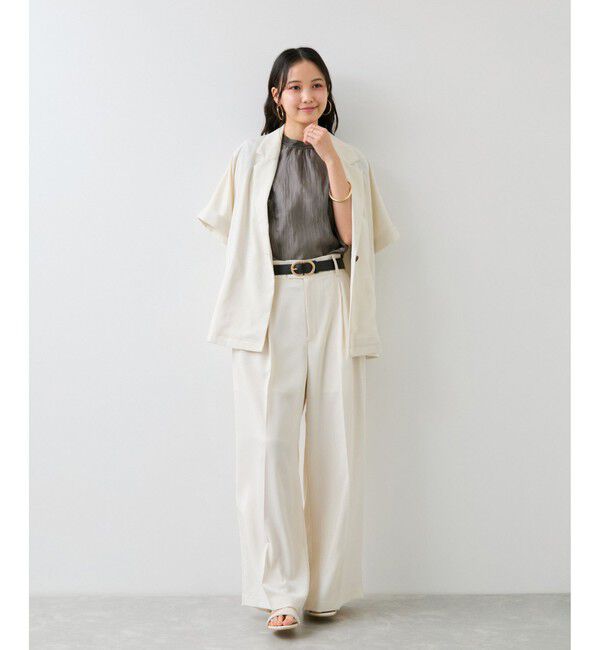 VIS「プリーツフリルシアーボウタイブラウス/2WAY・イージーケア」|シャツ・ブラウス|