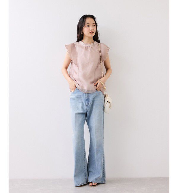 VIS「プリーツフリルシアーボウタイブラウス/2WAY・イージーケア」|シャツ・ブラウス|