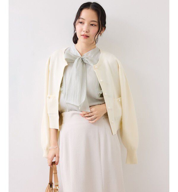 VIS「プリーツフリルシアーボウタイブラウス/2WAY・イージーケア」|シャツ・ブラウス|