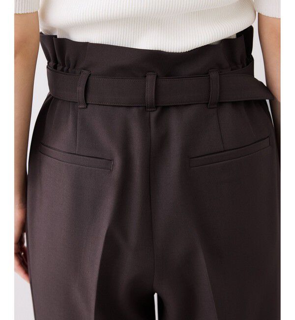 VIS「ベルトディティールタックワイドパンツ/イージーケア・接触冷感」|チノ|