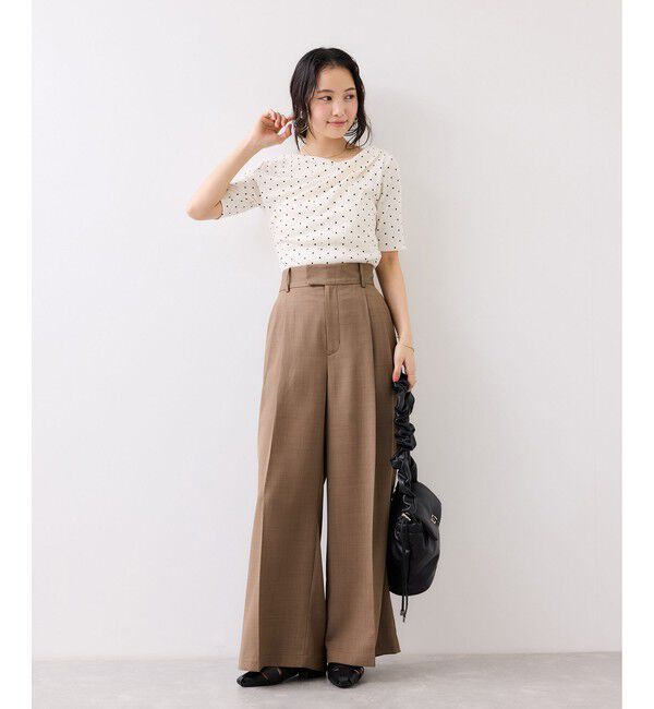 VIS「テレコハーフスリーブドレーププルオーバー」|Tシャツ・カットソー|