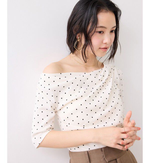 VIS「テレコハーフスリーブドレーププルオーバー」|Tシャツ・カットソー|