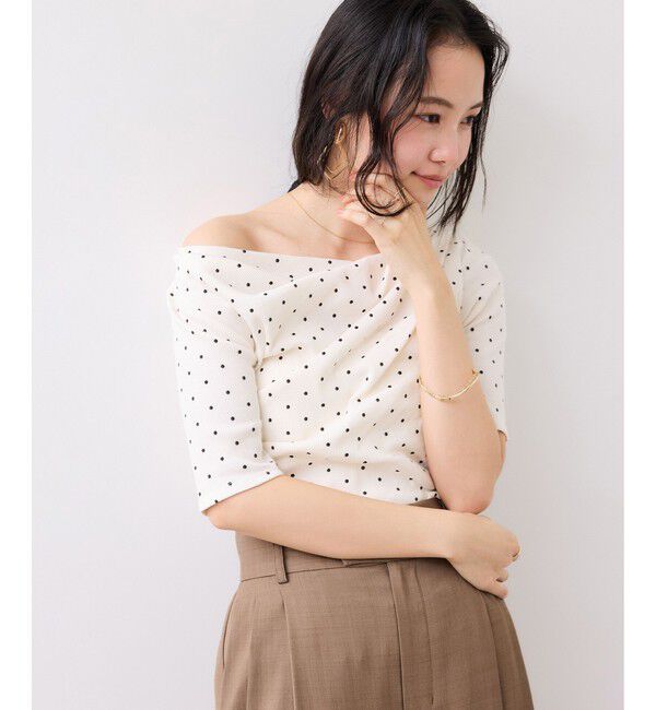 VIS「テレコハーフスリーブドレーププルオーバー」|Tシャツ・カットソー|