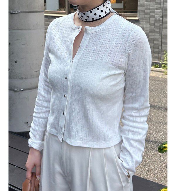 VIS「パターンメッシュカーディガン」|カーディガン|