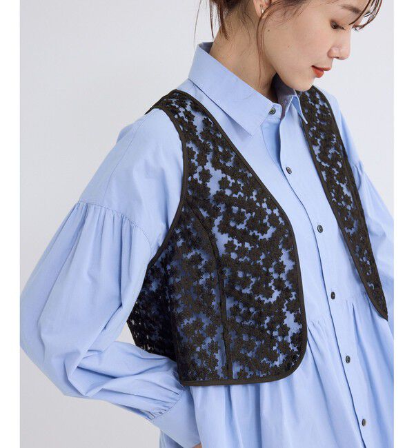 Rope&rsquo;Picnic「フラワーレースベスト」|ベスト・ジレ|