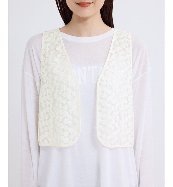 Rope&rsquo;Picnic「フラワーレースベスト」|ベスト・ジレ|