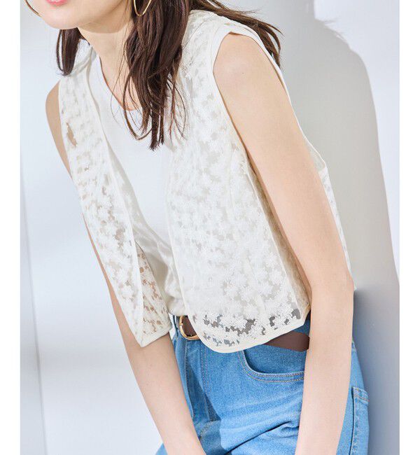 Rope&rsquo;Picnic「フラワーレースベスト」|ベスト・ジレ|キナリ(16)