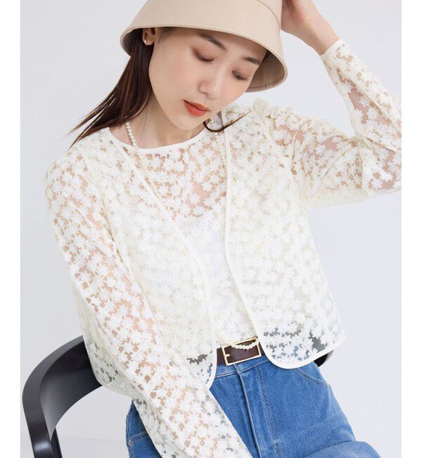 Rope&rsquo;Picnic「フラワーレースベスト」|ベスト・ジレ|