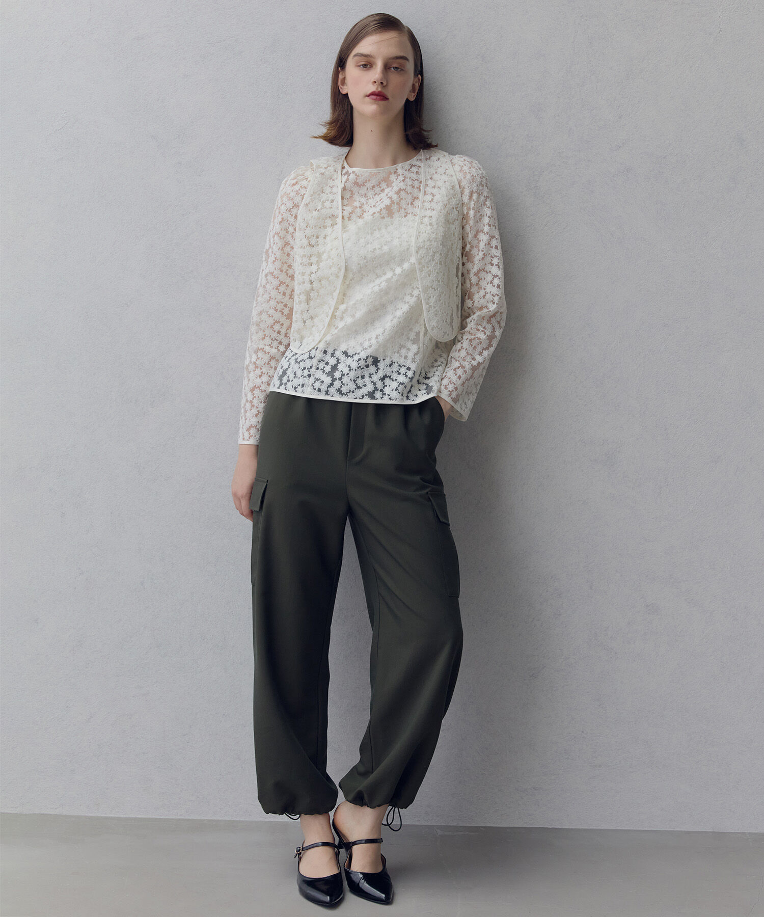 Rope&rsquo;Picnic「フラワーレースベスト」|ベスト・ジレ|