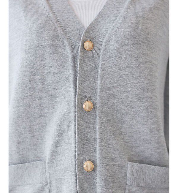 Rope&rsquo;Picnic「シルク混Ｖネック金ボタンニットカーディガン」|カーディガン|