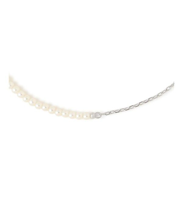 ROPE PICNIC PASSAGE「チェーン&times;パールショートスライドネックレス」|ネックレス|