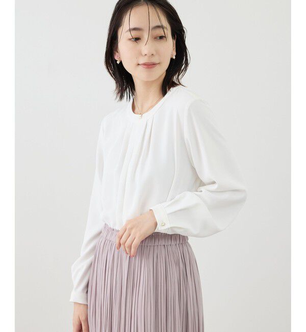 Rope&rsquo;Picnic「【WEB限定サイズ】配色アソートフロントタックブラウス」|シャツ・ブラウス|