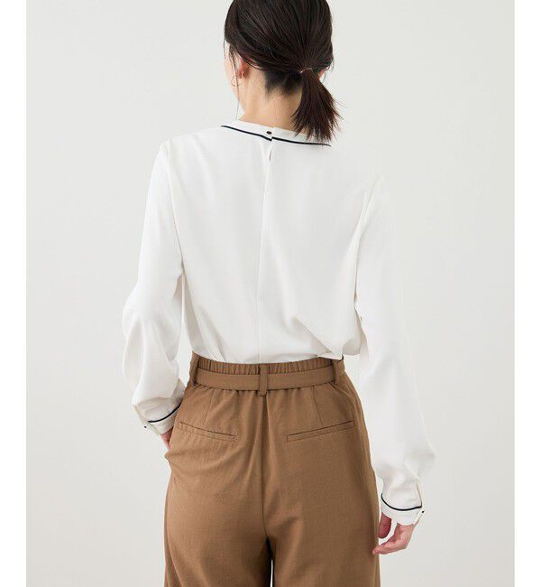 Rope&rsquo;Picnic「【WEB限定サイズ】配色アソートフロントタックブラウス」|シャツ・ブラウス|