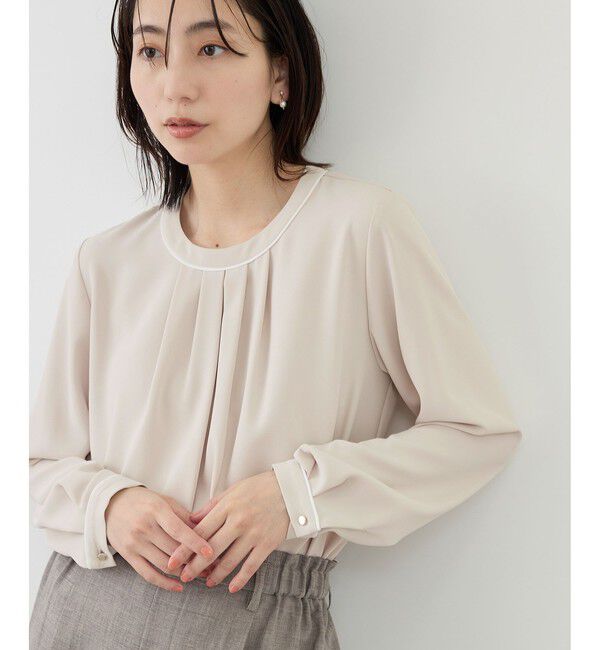 Rope&rsquo;Picnic「【WEB限定サイズ】配色アソートフロントタックブラウス」|シャツ・ブラウス|