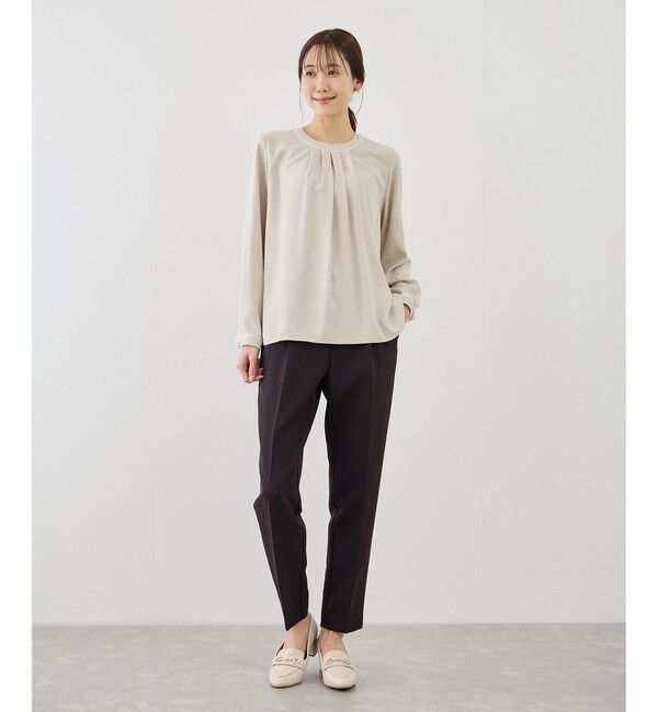 Rope&rsquo;Picnic「【WEB限定サイズ】配色アソートフロントタックブラウス」|シャツ・ブラウス|