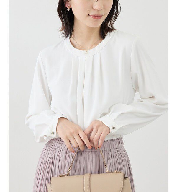 Rope&rsquo;Picnic「【WEB限定サイズ】配色アソートフロントタックブラウス」|シャツ・ブラウス|