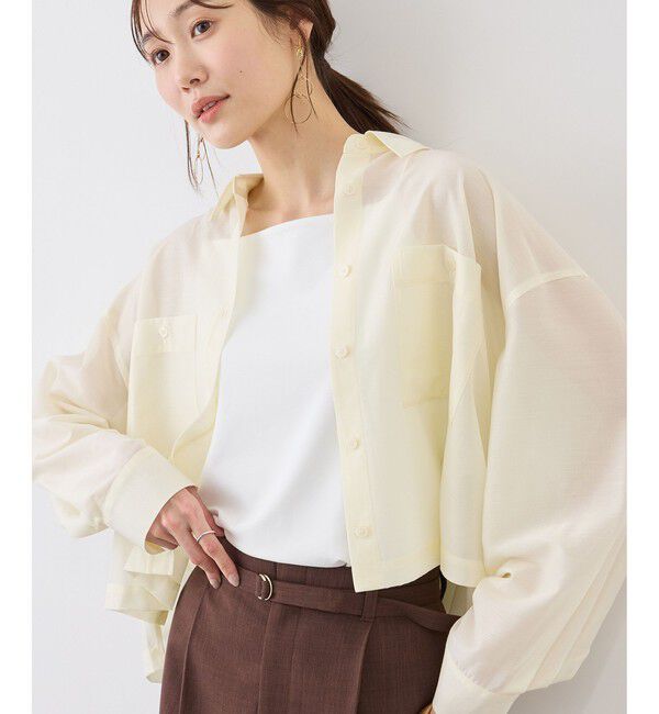 Rope&rsquo;Picnic「カールマイヤーシアーシャツ」|シャツ・ブラウス|オフホワイト(15)