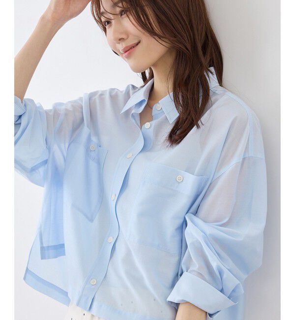 Rope&rsquo;Picnic「カールマイヤーシアーシャツ」|シャツ・ブラウス|サックス(48)