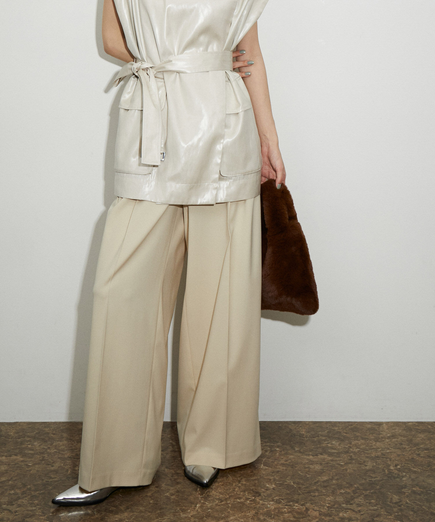 ADAM ET ROPE'「【サステナブル】2タックワイドスラックス」|スラックス|キナリ(16)