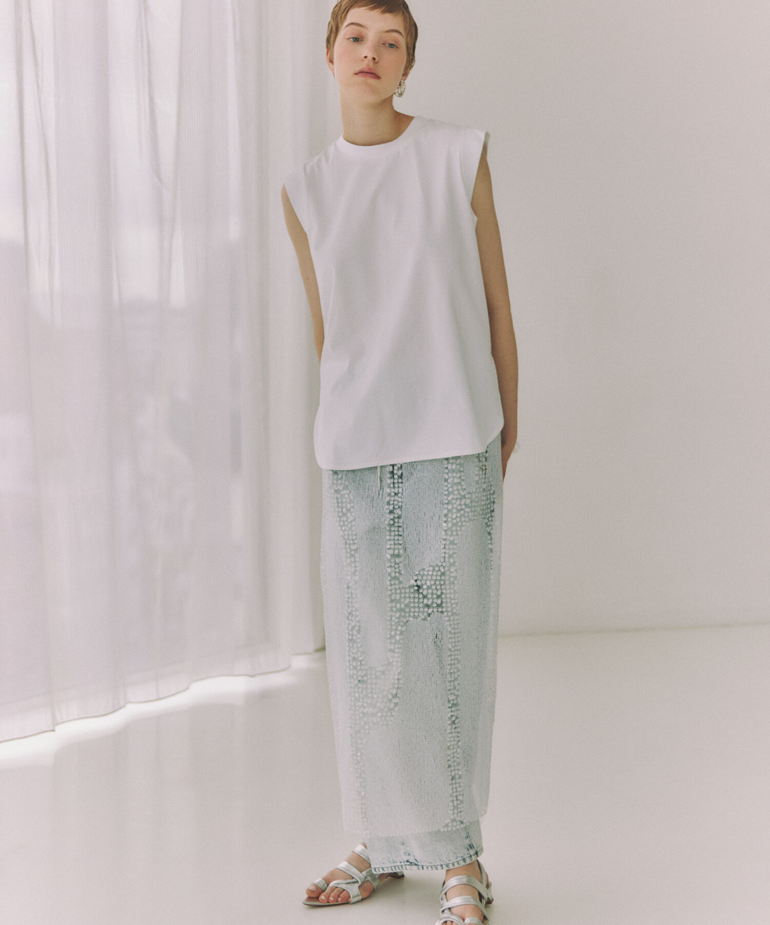 ADAM ET ROPE'「スパンコールスカート」|スカート|