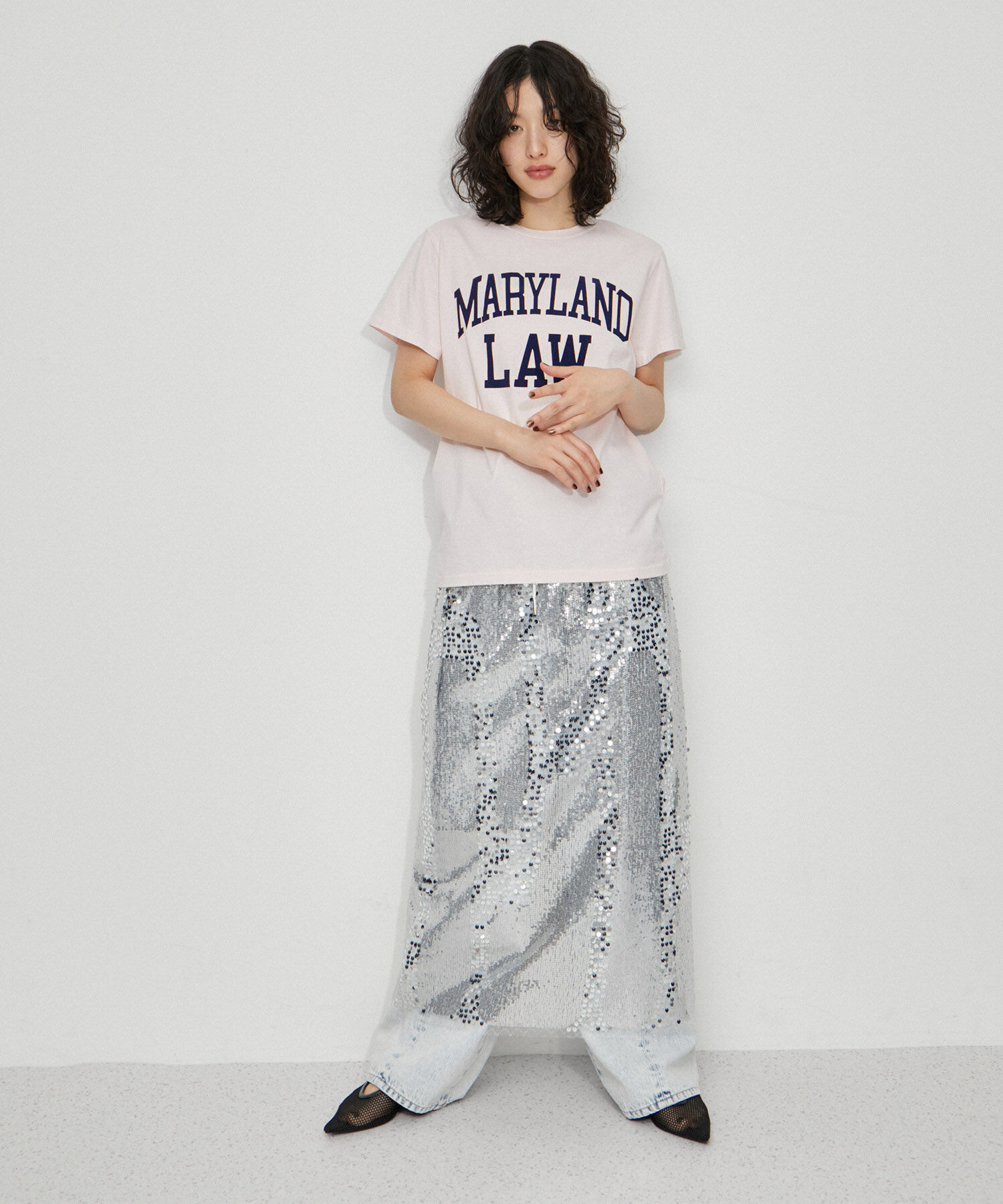 ADAM ET ROPE'「スパンコールスカート」|スカート|