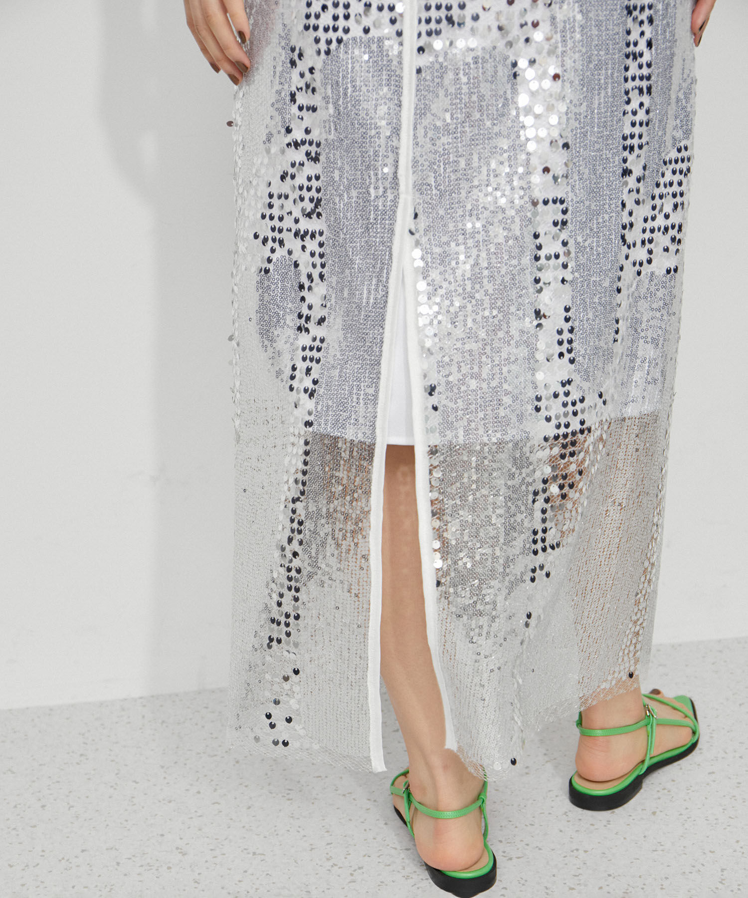 ADAM ET ROPE'「スパンコールスカート」|スカート|