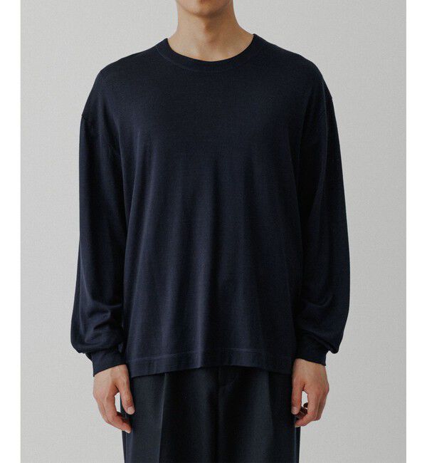 ADAM ET ROPE'「【NIKKE】ウール天竺 ロングスリーブ ニットTシャツ」|Tシャツ・カットソー|