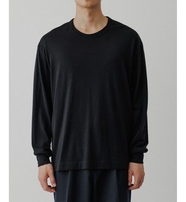 ADAM ET ROPE'「【NIKKE】ウール天竺 ロングスリーブ ニットTシャツ」|Tシャツ・カットソー|