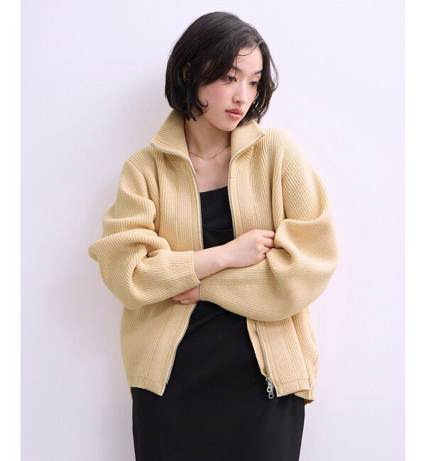 ADAM ET ROPE'「【WEB限定】・【サステナブル】ミックスヤーンジップカーディガン」|カーディガン|キナリ(16)