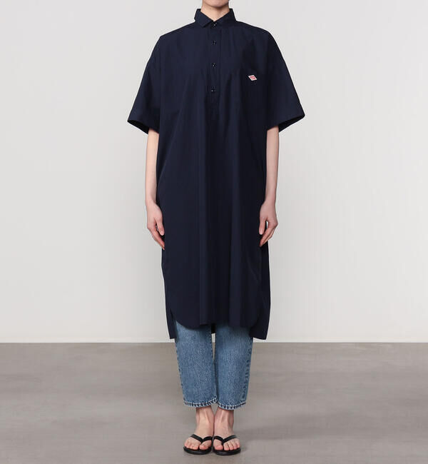 DANTON「DANTON | コットンポプリン 半袖シャツワンピース SOLID WOMEN」|ワンピース|