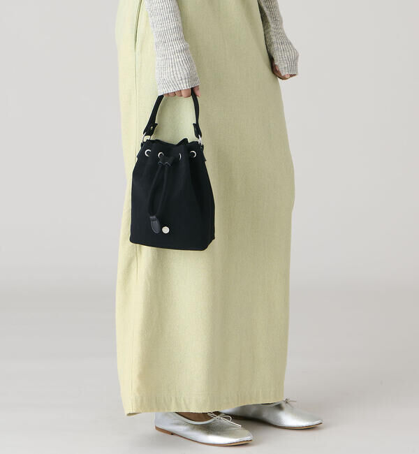 ORCIVAL「ORCIVAL | ツイル パース巾着バッグ UNISEX」|ハンドバッグ|BLACK