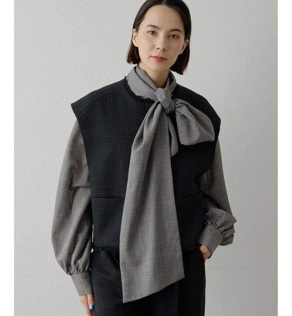 THE PAUSE「【THE PAUSE】ツイードショートジレ」|ベスト・ジレ|