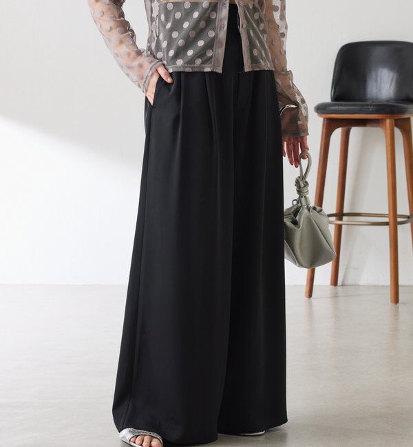  「《再入荷決定！SNSで人気》【Nuel/ヌエル】 2WAYハイウエストパンツ」|チノ|