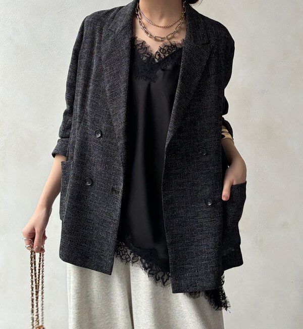  「ショート丈アシメレースキャミ」|シャツ・ブラウス|