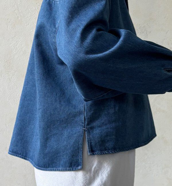  「【インフルエンサーOKOCHI企画】スキッパーデニムシャツ」|シャツ・ブラウス|