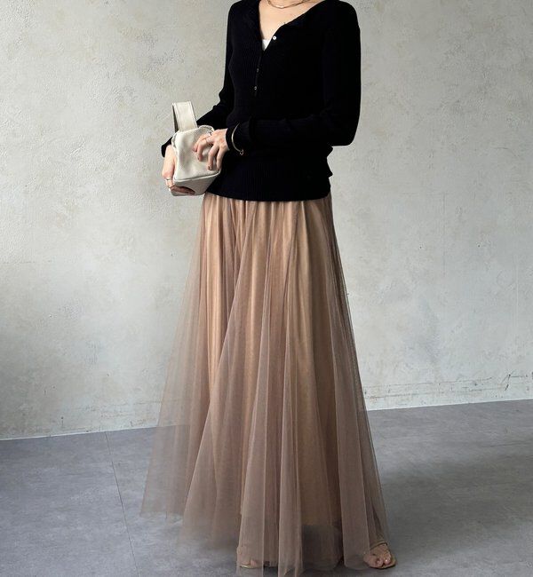  「【WEB限定】チュールフレアスカート」|スカート|