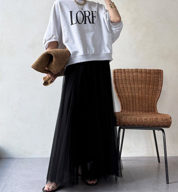  「【WEB限定】チュールフレアスカート」|スカート|