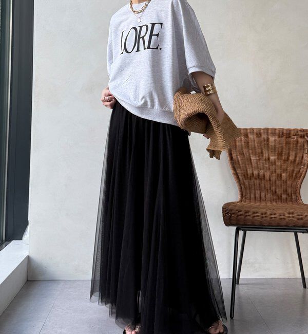  「【WEB限定】チュールフレアスカート」|スカート|