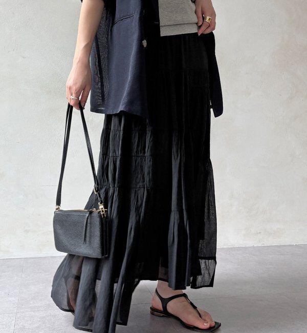  「【WEB限定】ボイルギャザーティアードスカート」|スカート|