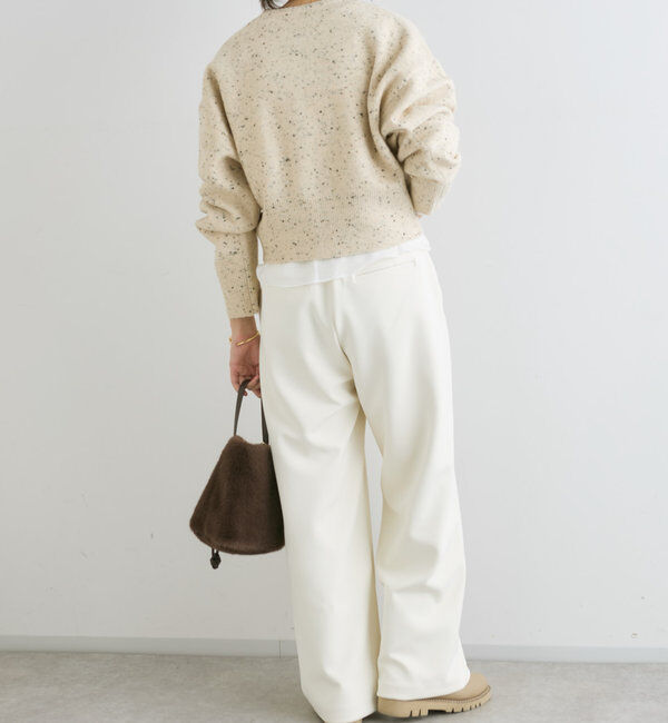  「【カーディガンとしても着れる】ショートZIPニット」|ニット・セーター|