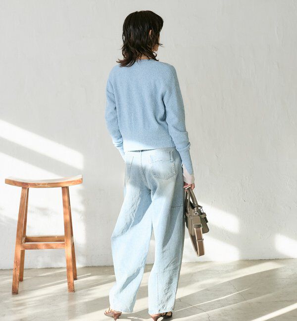  「【大人のこなれ感】メランジブークレーZIPニット」|カーディガン|