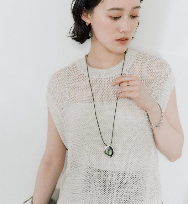  「【存在感抜群】プレートスライドコードネックレス」|ネックレス|