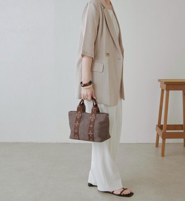  「ナイロンラフィアデイリーミニトートバッグ」|トートバッグ|