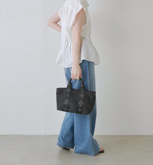  「ナイロンラフィアデイリーミニトートバッグ」|トートバッグ|