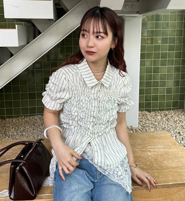  「シャーリングシェイプシャツ」|シャツ・ブラウス|